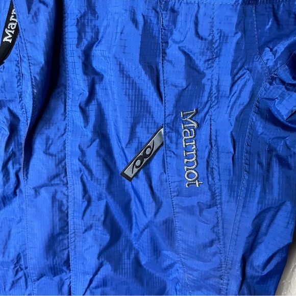 Marmot Kids Blue Grey Windbreaker with Hoodie Size Medium - Picture 3 of 11